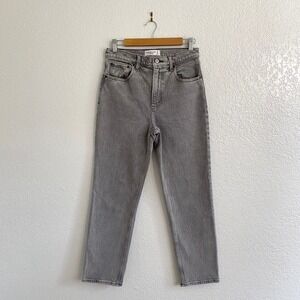 Abercrombie & Fitch‎ The 90s Straight Ultra High Rise Gray Wash Jeans Womens 28
